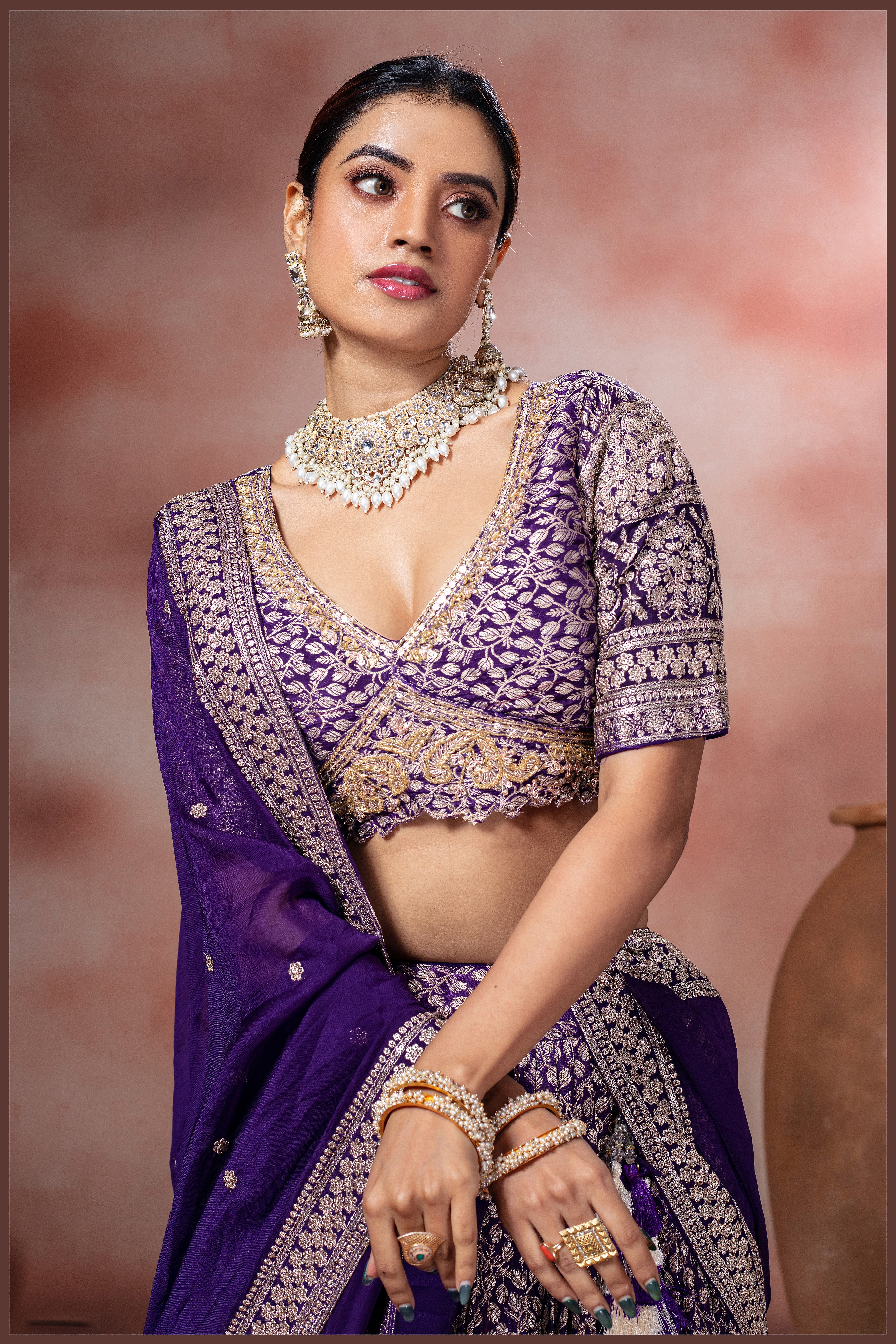 Royal Lattice Lehenga (7030 GA-39)