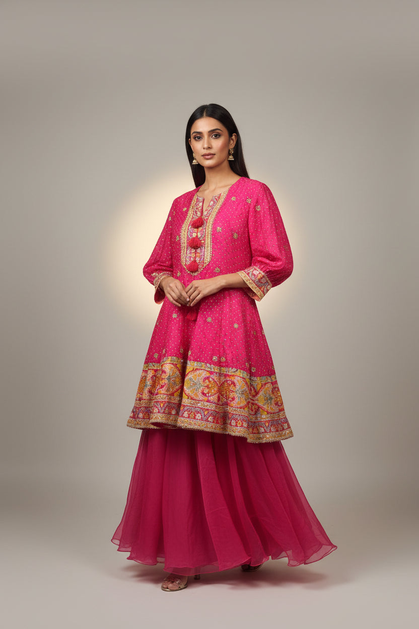 Bandhani-inspired print Dress Main image