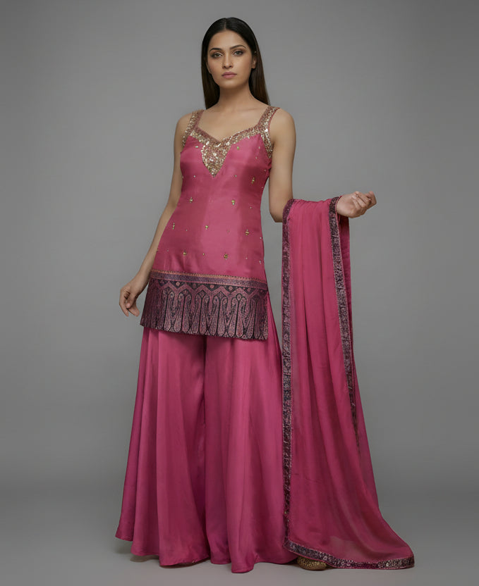 Ethnic Embroidered Sharara Sets Secondary image