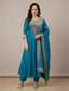 Elegant Embroidered Silk Anarkali Suit