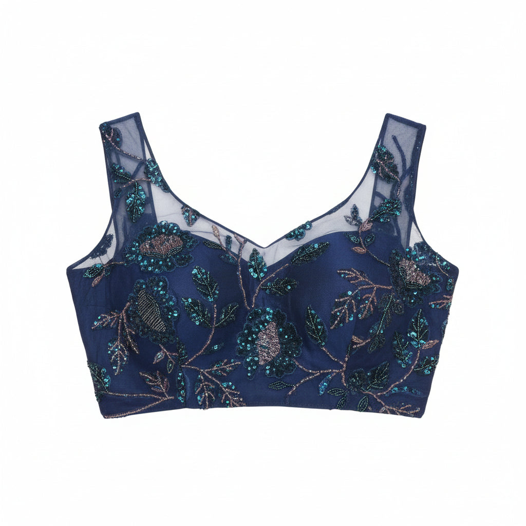 Midnight Flora Sequin Drape