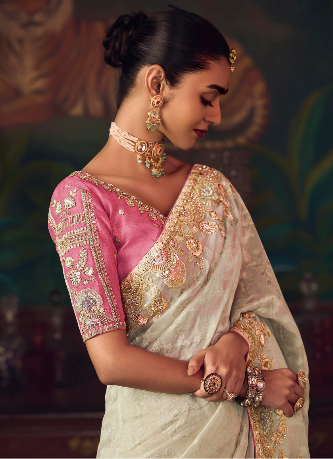The 'Victorian Pearl' Saree (SA-463 GS-98)