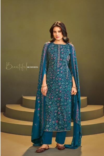 SUNRISE 'Safar Winter' Collection: Viscose Pashmina Suits (D-39)