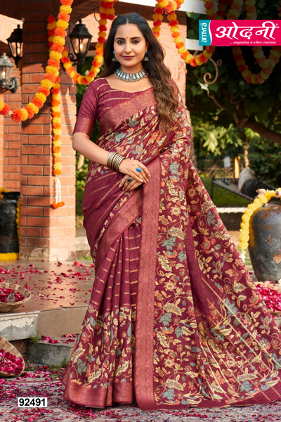 Anvi Vol-03 Print & Woven Saree Collection (GS-48)