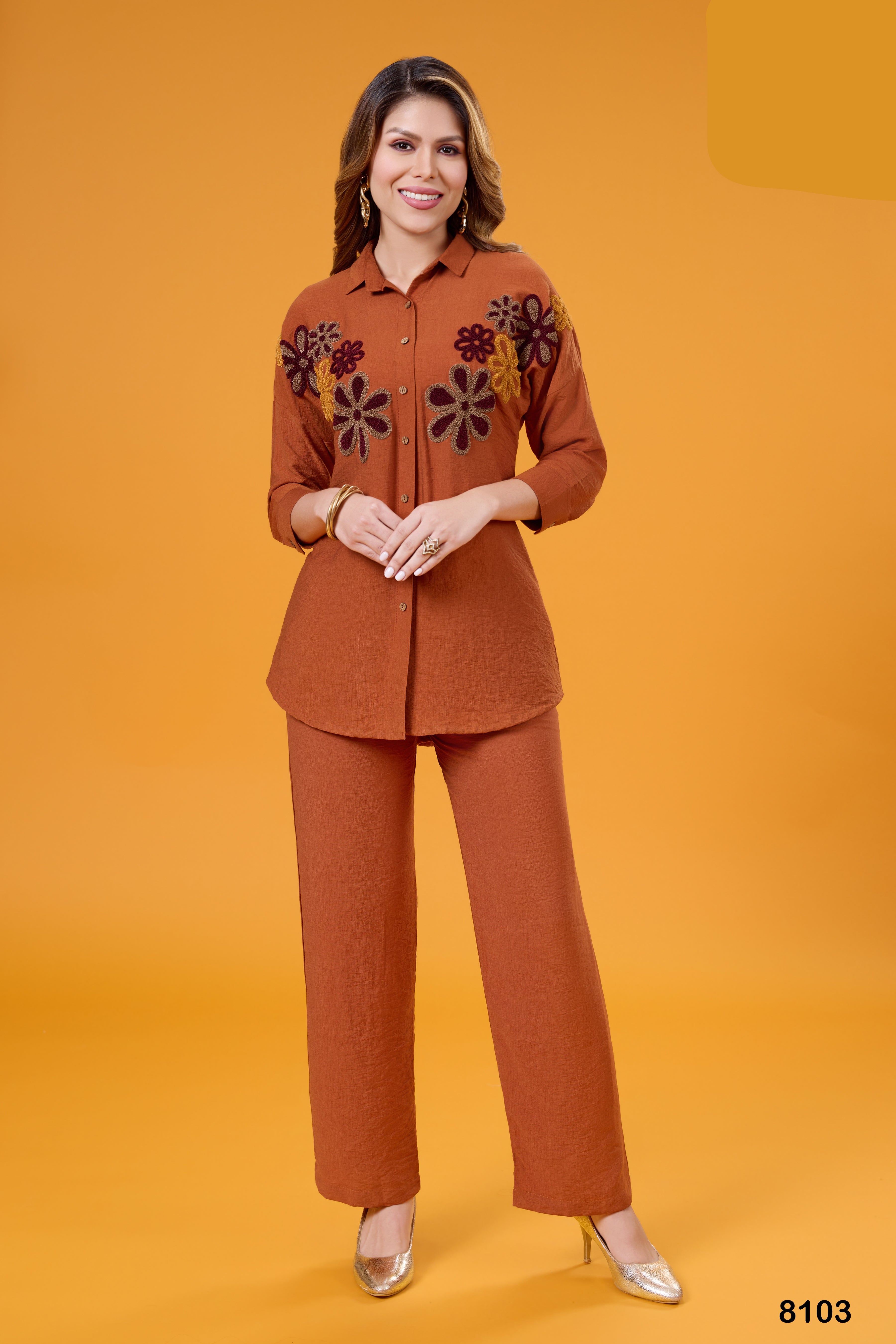 Russet Tapestry Cord set (JN-8103 M-18) Main image