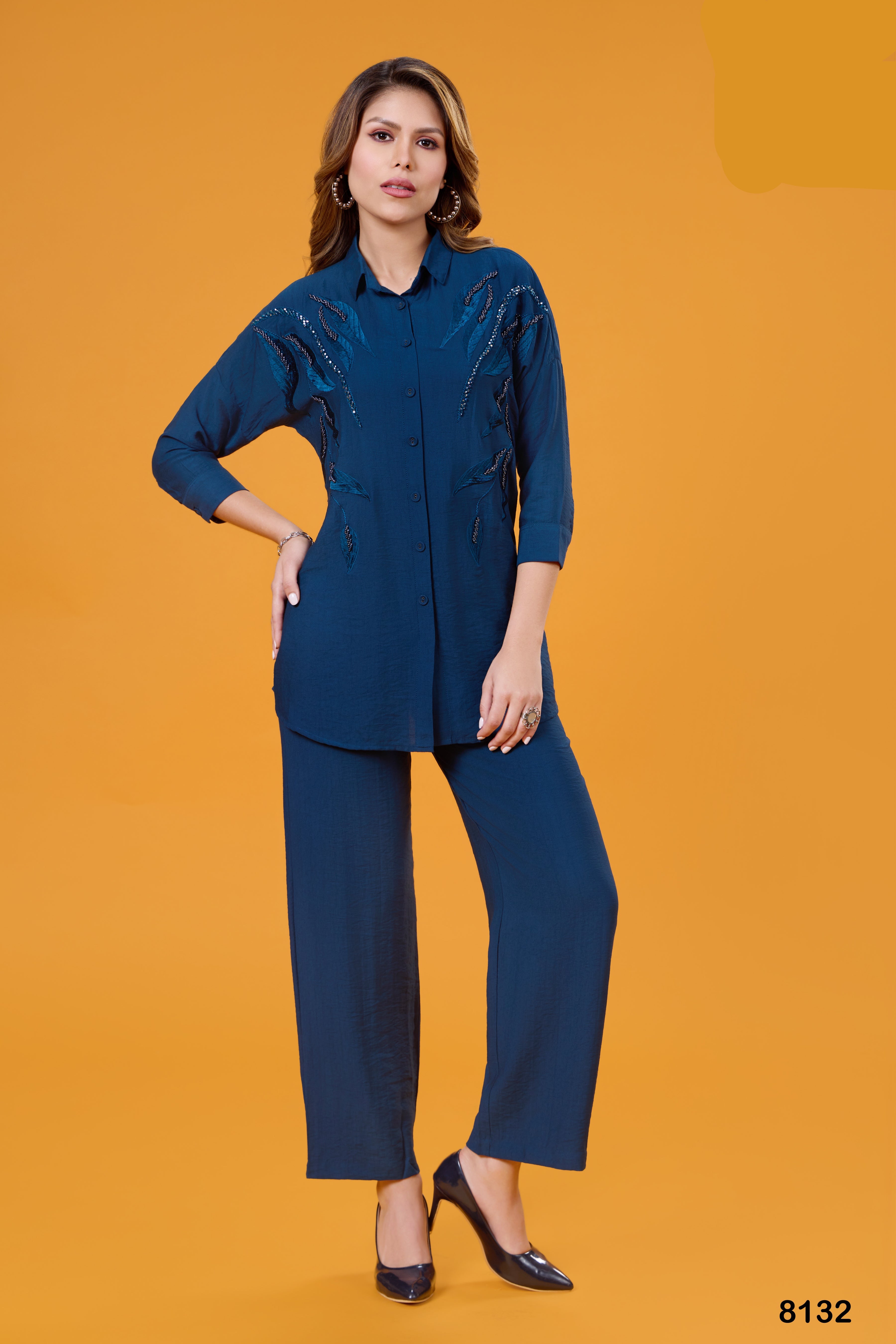 Teal Twilight co-ord set (8132 M-18) Main image