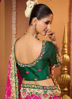 Stunning Pink and Cream Fusion Saree