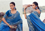 Regal Blue Embellished Saree (8601 GS-133)