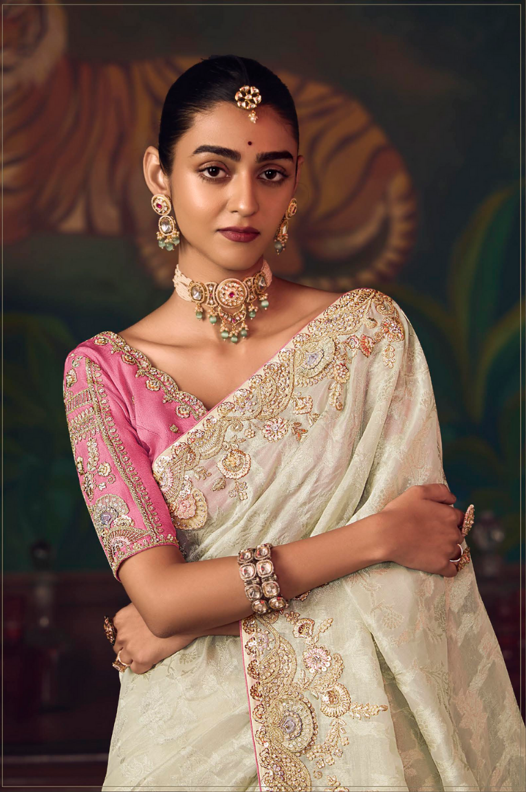 The 'Victorian Pearl' Saree (SA-463 GS-98)