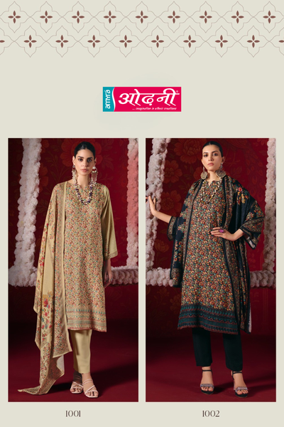 The 'NAAZ' Collection: Viscose Pashmina Unstitched Suits (RUPALI NAAZ D-39)