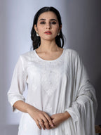 Ivory Chikankari Grace Kurta Set