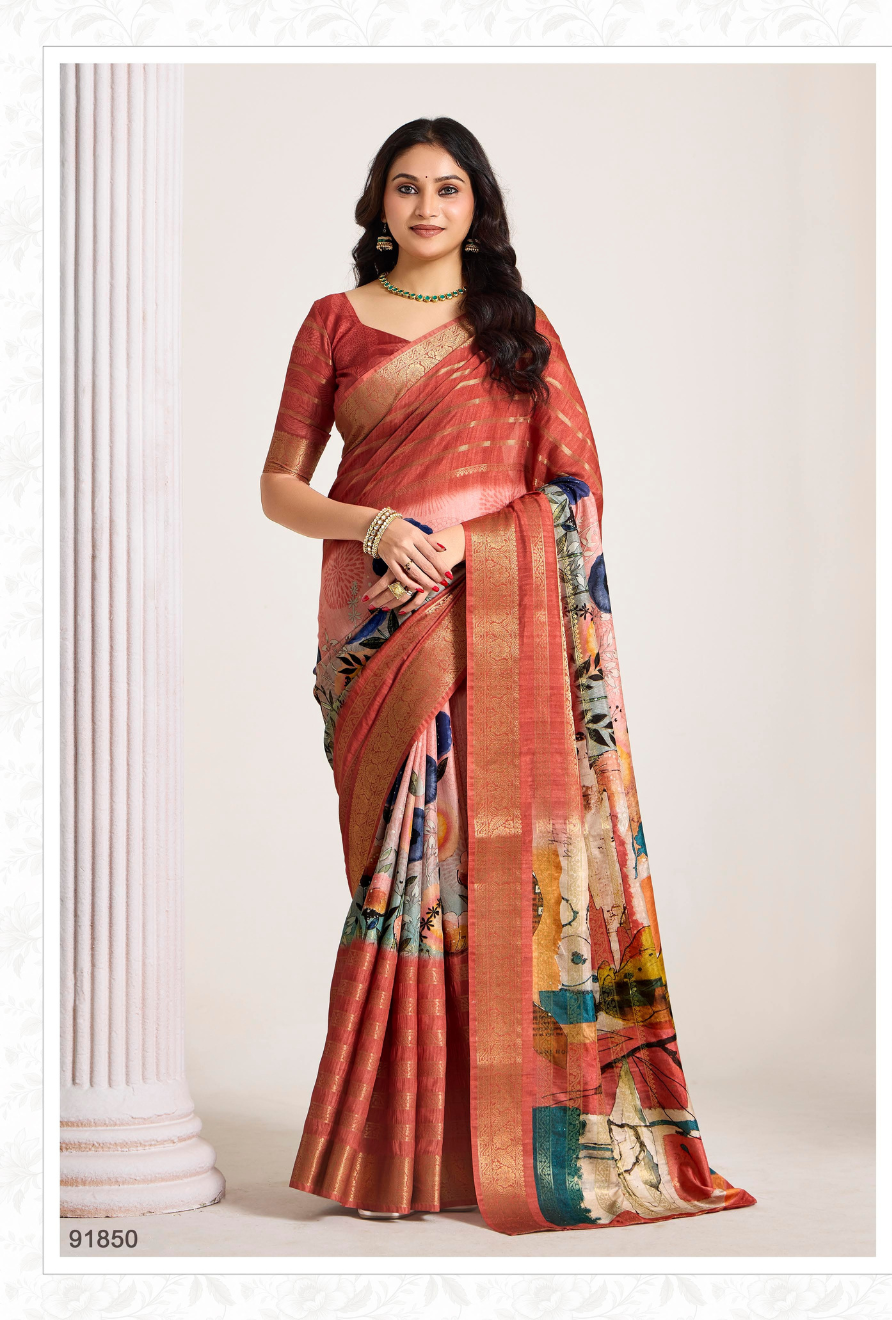 Anvi Vol-02 Print & Woven Saree Collection (GS-48) Secondary image