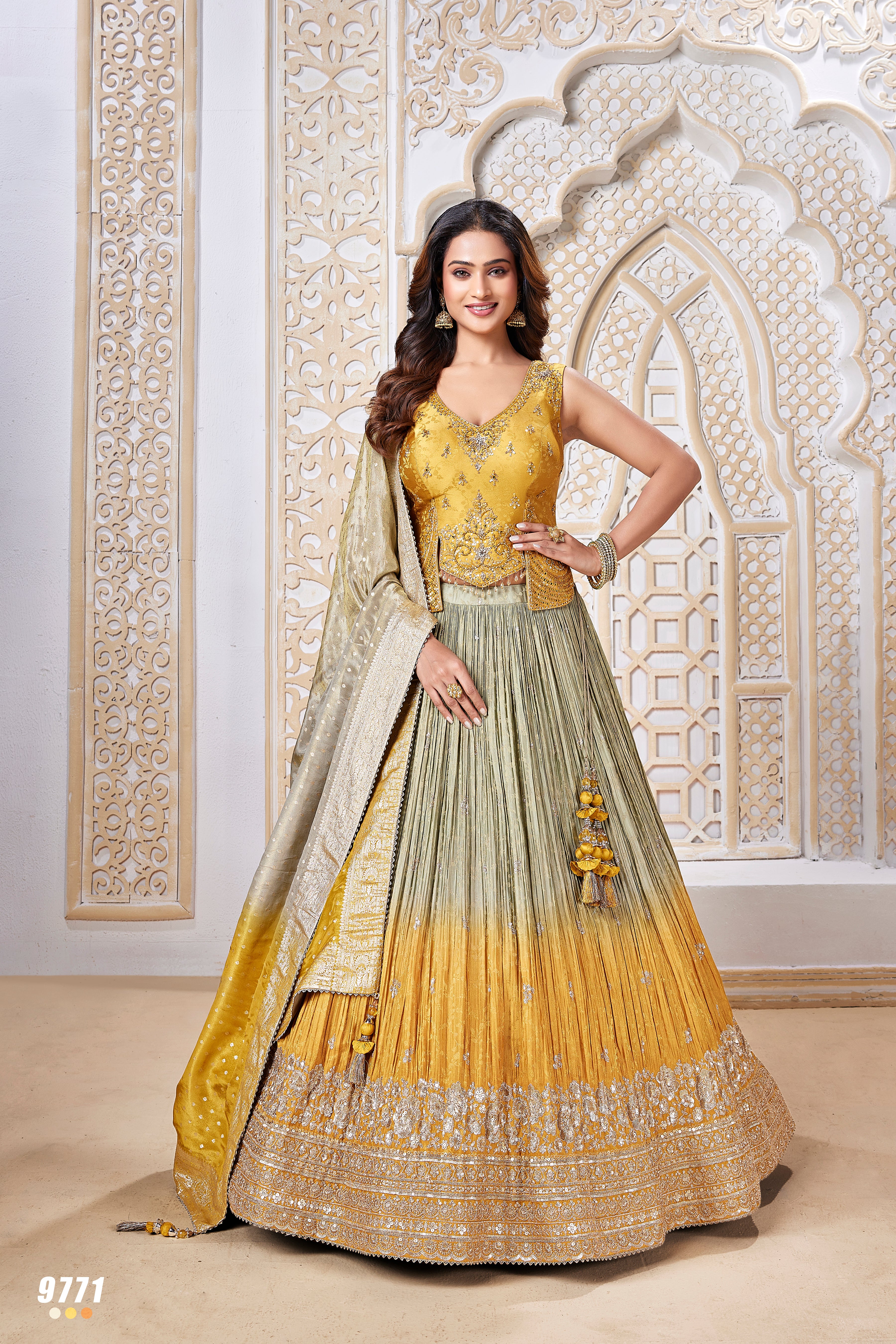Golden Meadow Lehenga