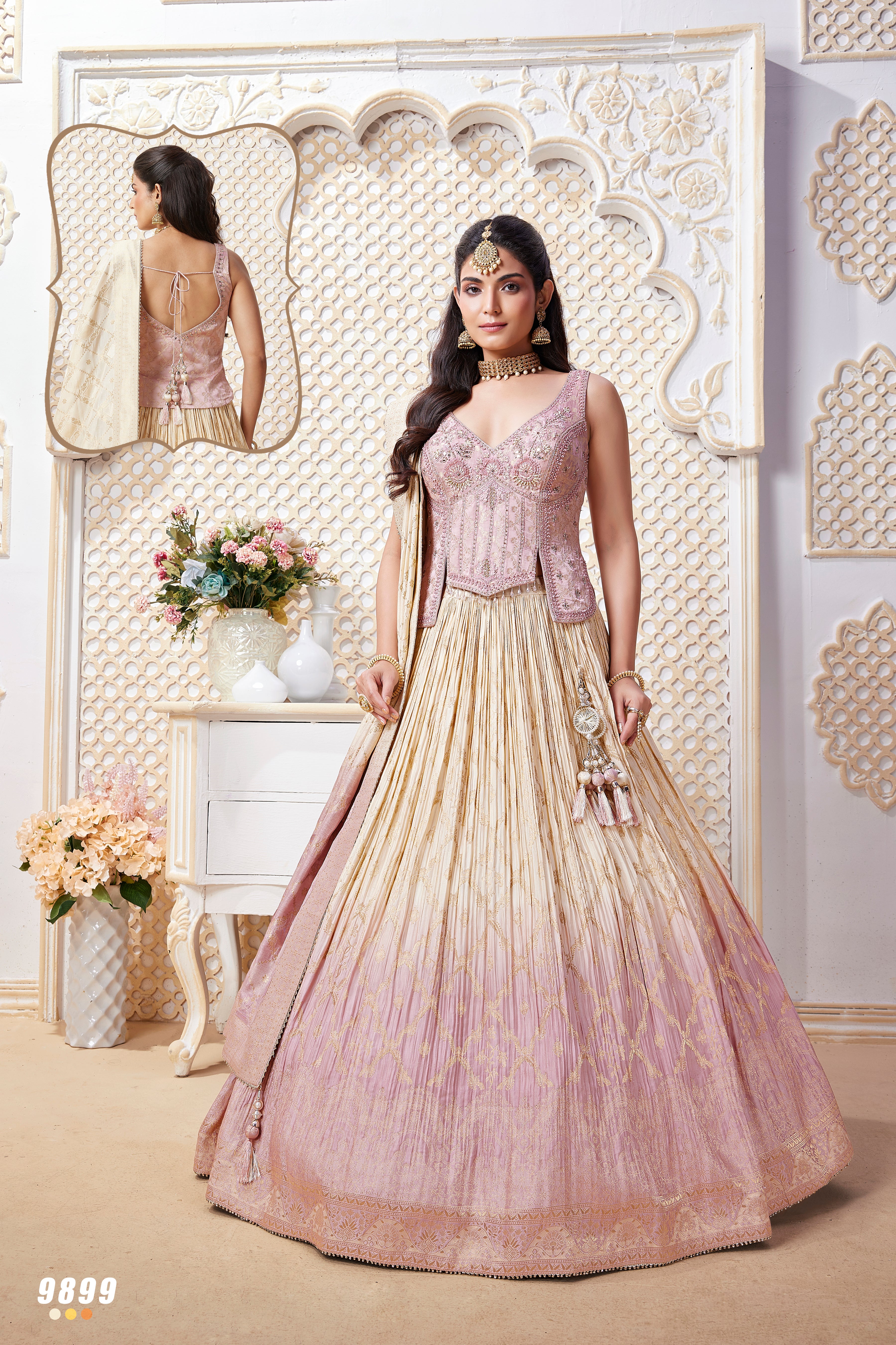 Blush & Champagne Lehenga Main image
