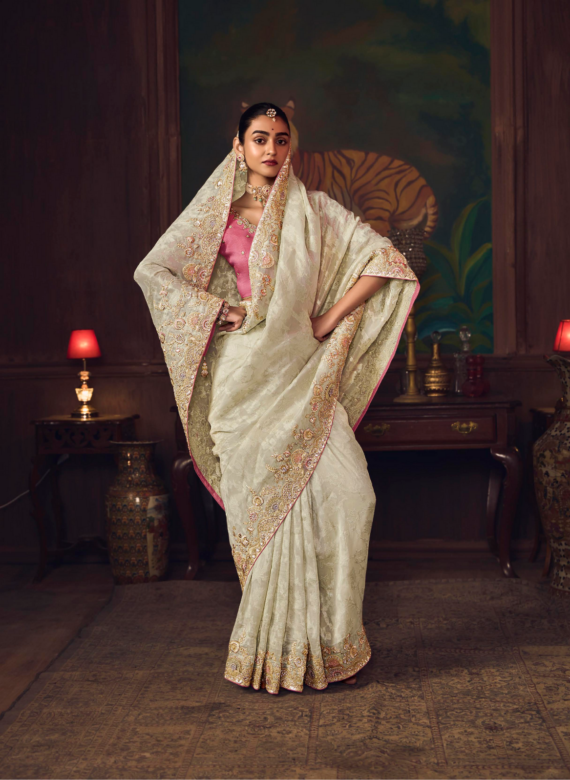 The 'Victorian Pearl' Saree (SA-463 GS-98)