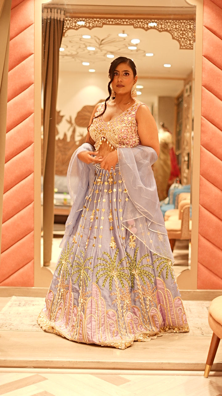 Lavender Oasis Lehenga (10050 d-111)