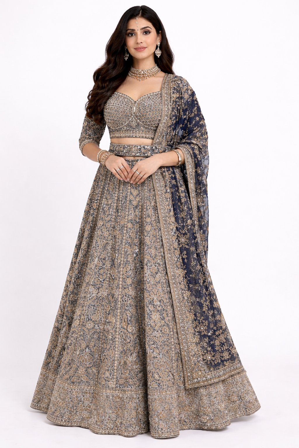Indigo Ishq Lehenga