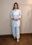 Elegant Pastel Blue Embroidered Co-ord Set