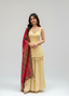 Regal Pastel Crinkled Silk Sharara Set
