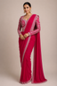 Elegant Rani Pink Ready-to-Wear Drape Saree