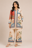 Beige Tropical Landscape Printed Co-ord Set