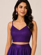 Plum 3-piece Indo-Western co-ord set