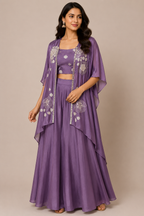 Lavender Elegance Indo-Western Set