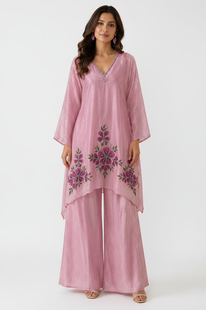 Mauve Shimmer Botanical Co-ord Set Main image