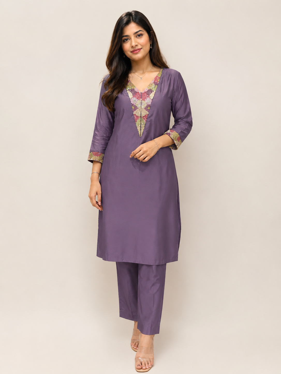 Lavender Silk Co-ord Set Main image
