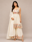 Floral Embroidered Short Anarkali Set