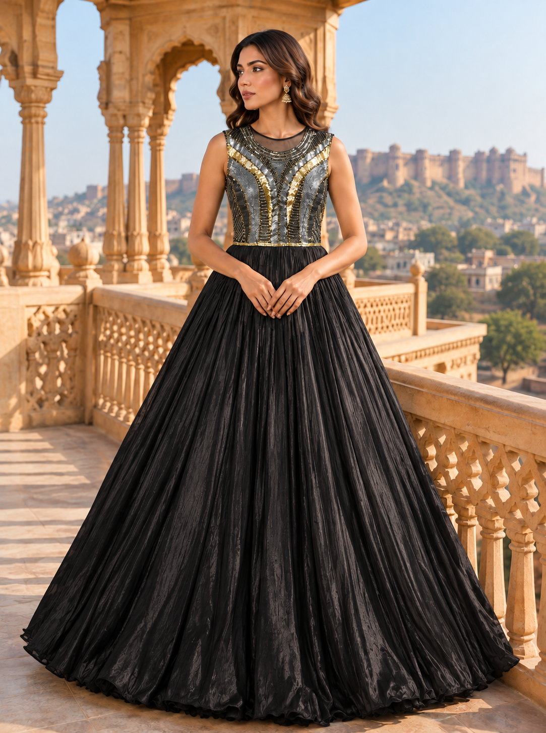 Midnight Luxe Embellished Gown