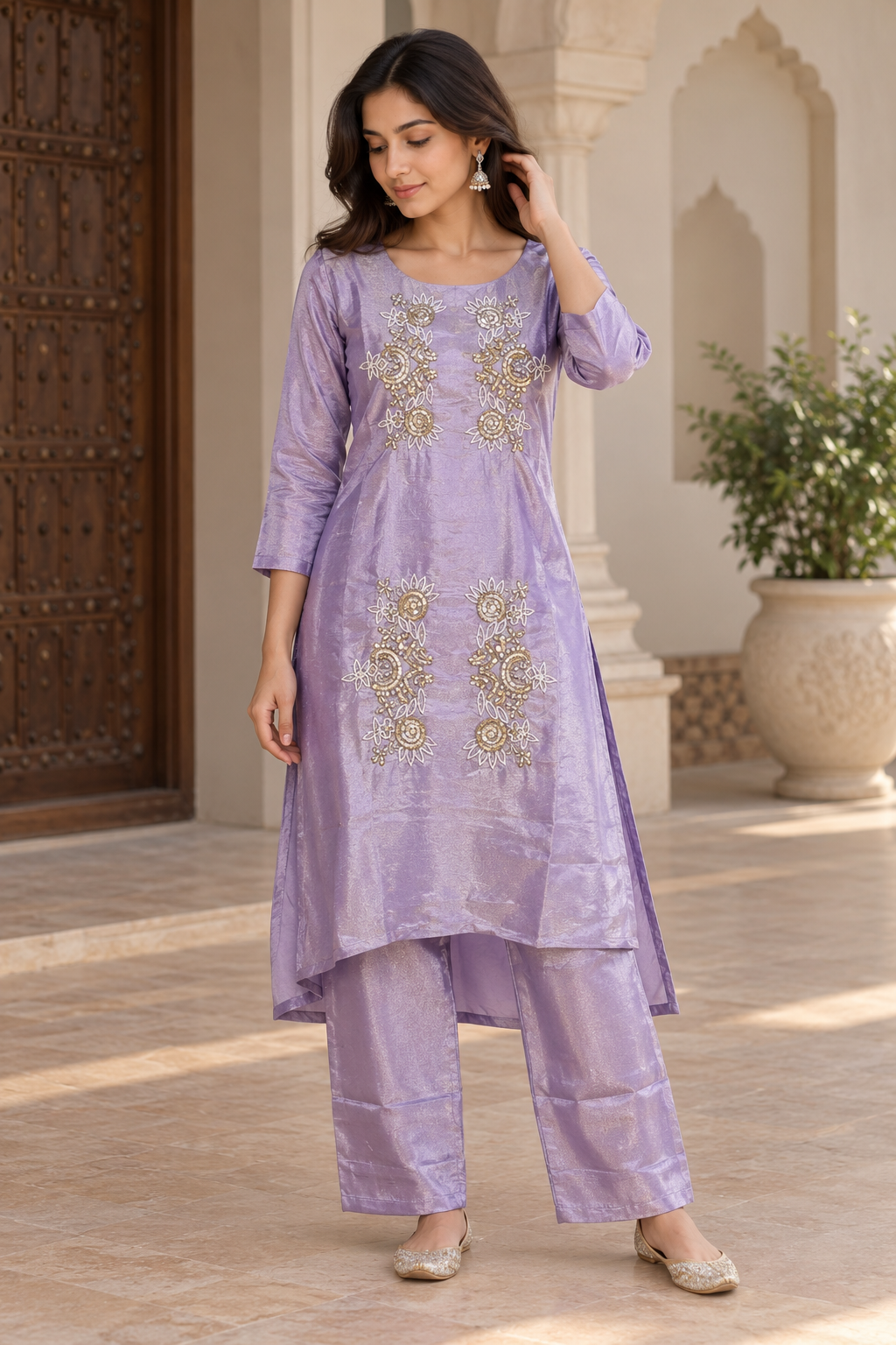 Lavender Gleam Kurta Set Main image
