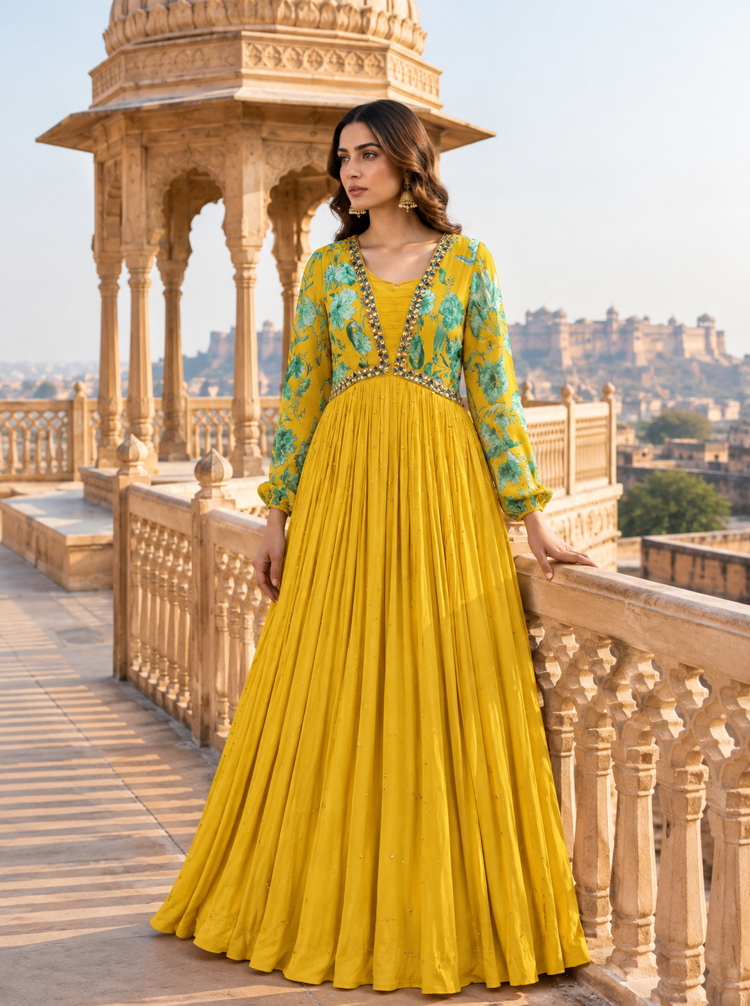 Sunlit Bloom Anarkali
