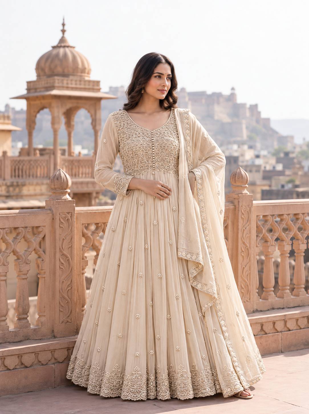Chandni Pearl Anarkali Set