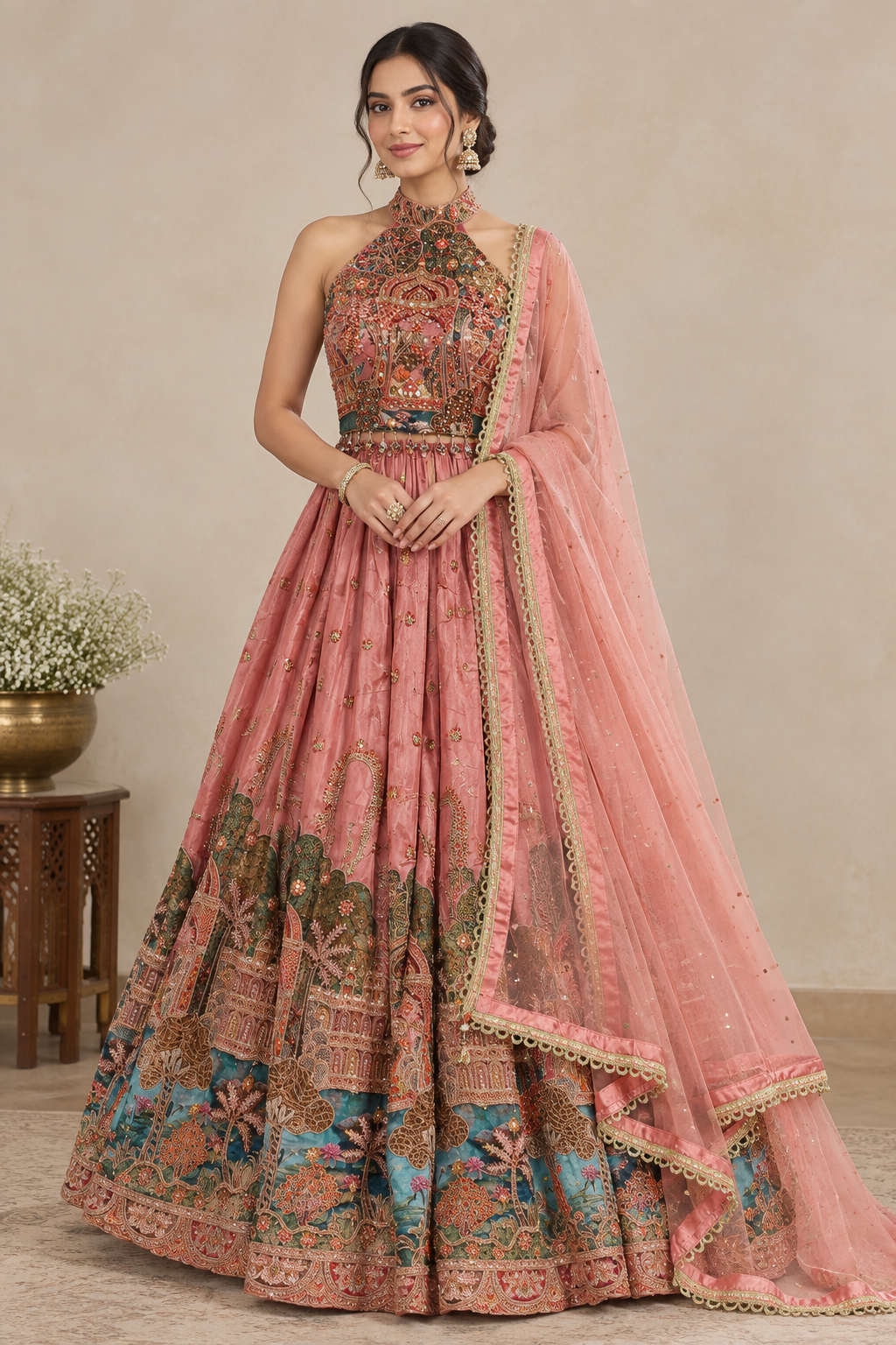 Gulabi Bagh Heritage Lehenga