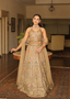 Champagne Gold Mirror & Sequin Embellished Lehenga Set