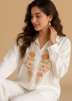Elegant Ivory Linen Co-ord Set