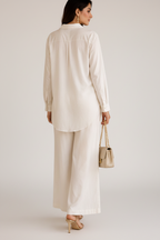 Elegant Ivory Linen Co-ord Set