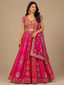 Heavily Embroidered Silk Lehenga Choli Set