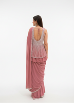 Peplum Blouse Ready-to-Wear Lycra Drape Saree
