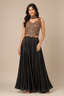 Black Kalamkari-Print Crop Top Set