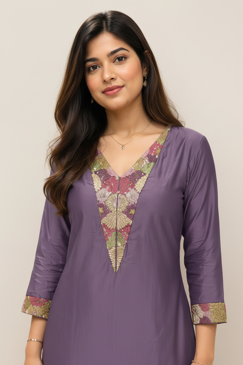 Lavender Silk Co-ord Set Secondary image