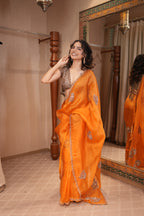 Amber Glow Organza Saree