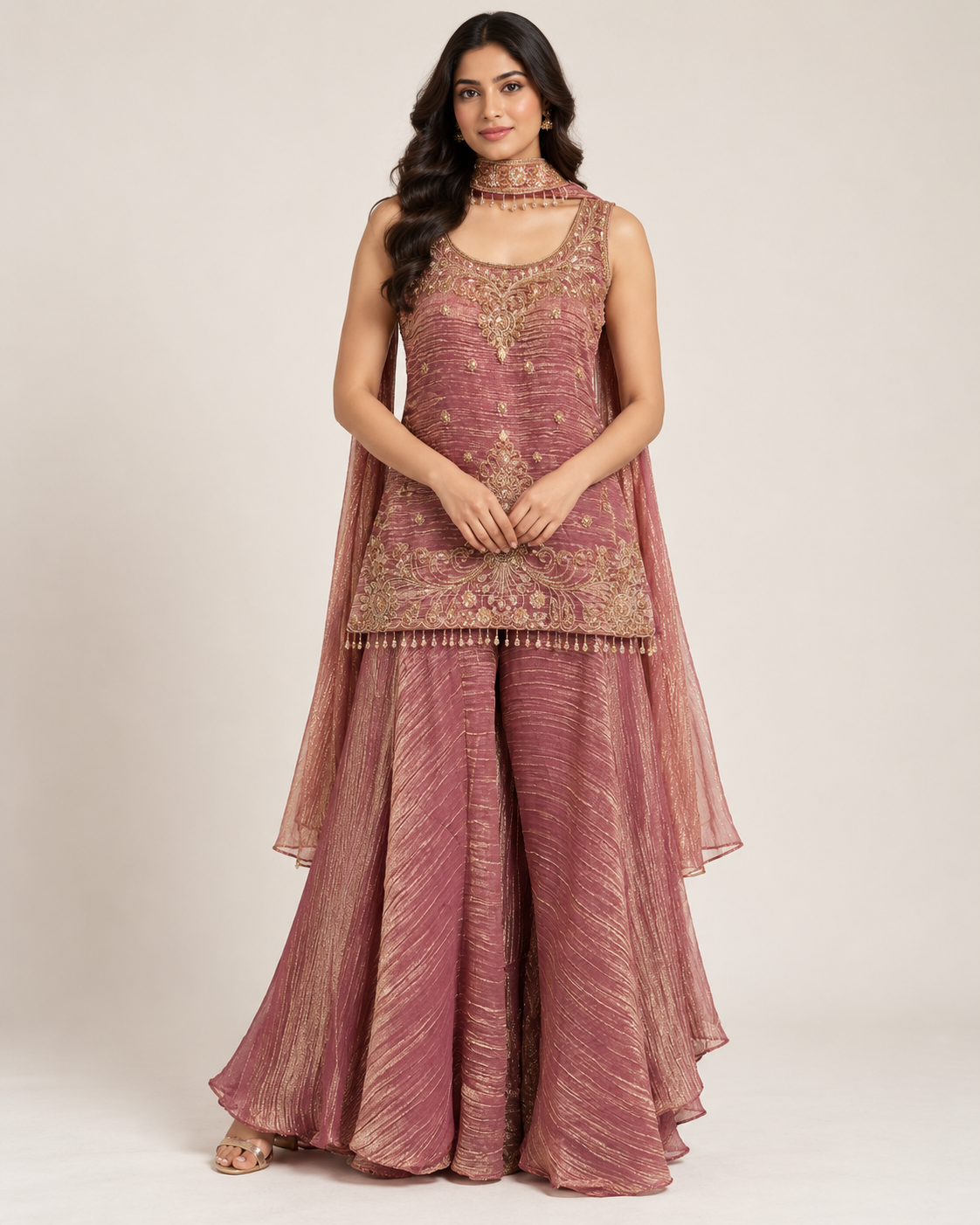 Dusty Mauve-Rose Three-Piece Suit