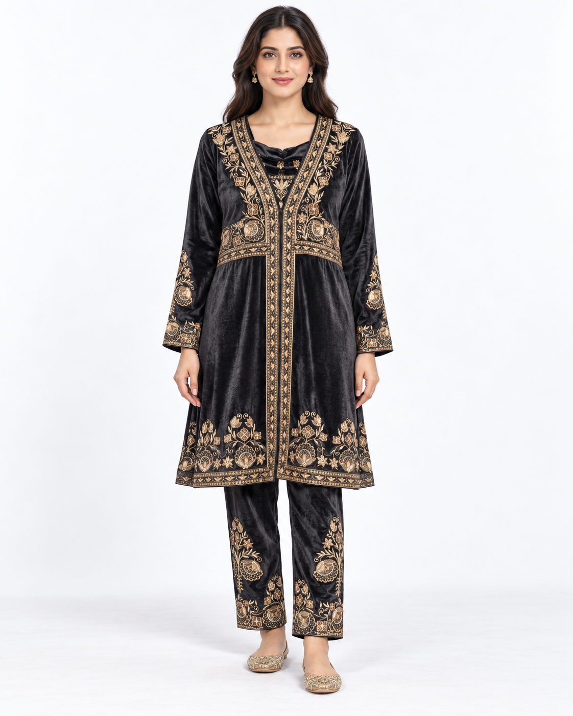 Black Gold Embroidered Set Main image