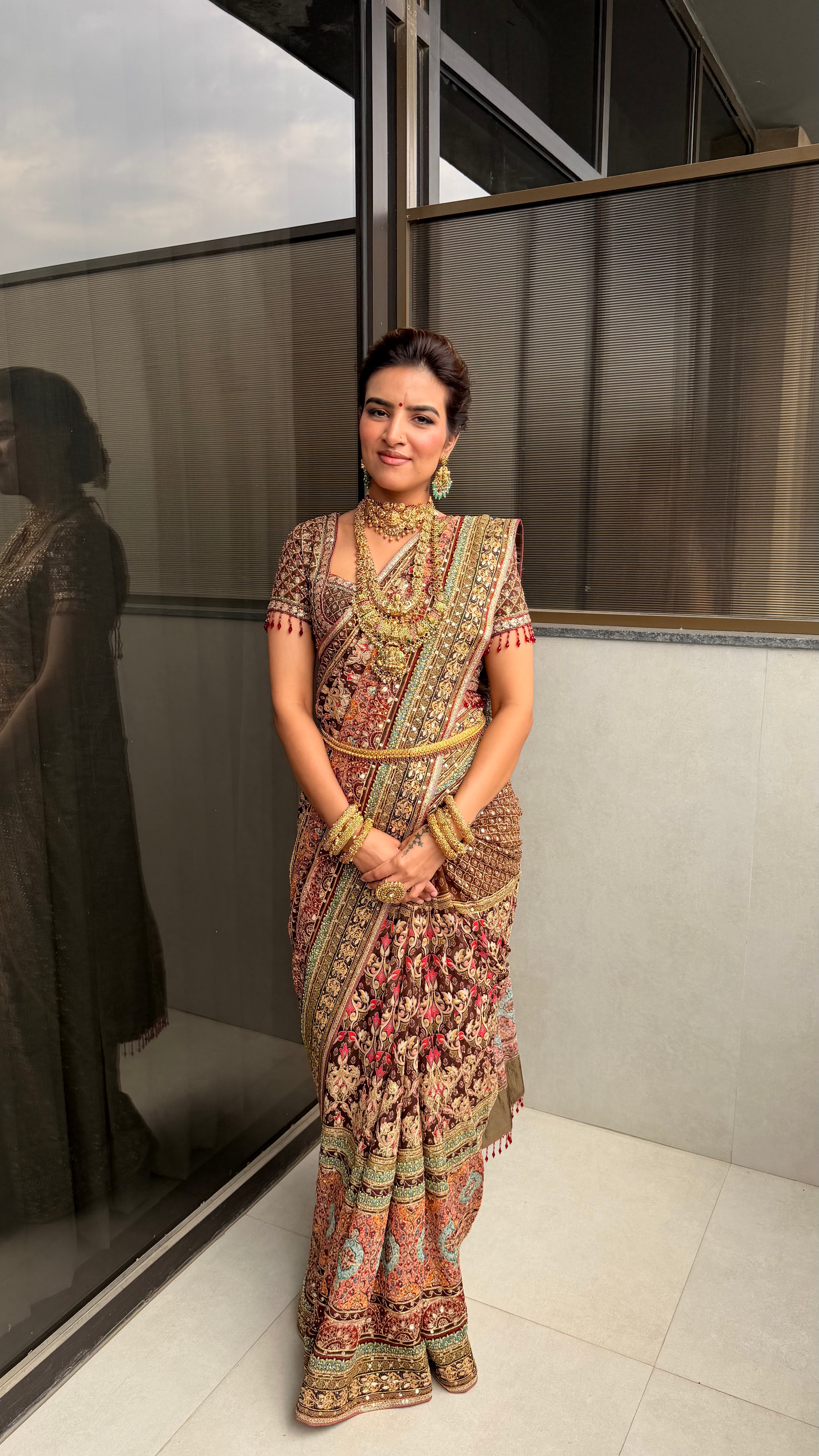 Regal Heritage Zardosi Embellished Bridal Saree Main image