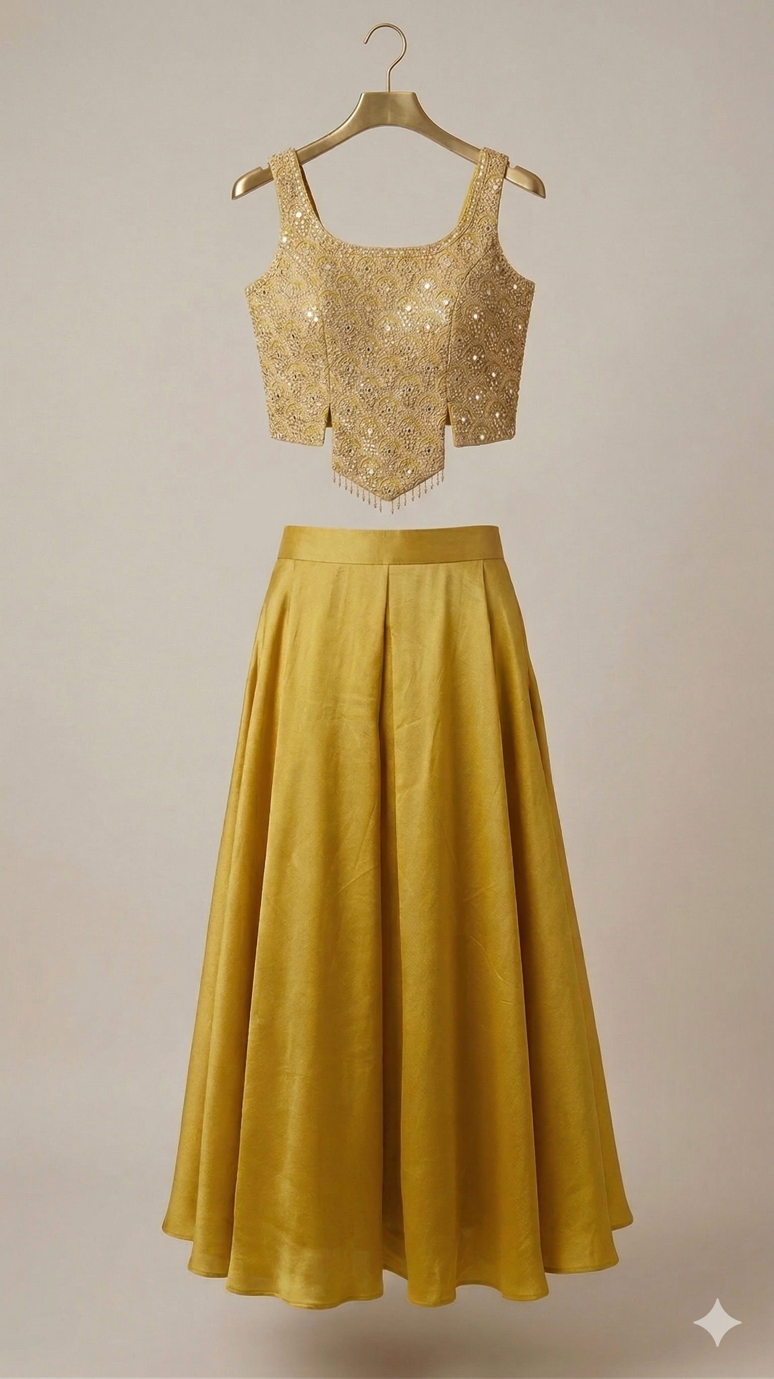 Embellished Peplum Top and Palazzo Set