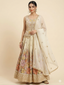Floral Threadwork Peplum Lehenga