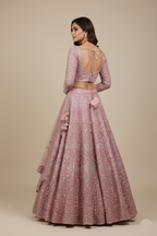 Mauve Shimmer Embroidered Lehenga ( 2502 D-72)