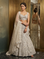 Silver Mirror-Work Geometric Lehenga Set